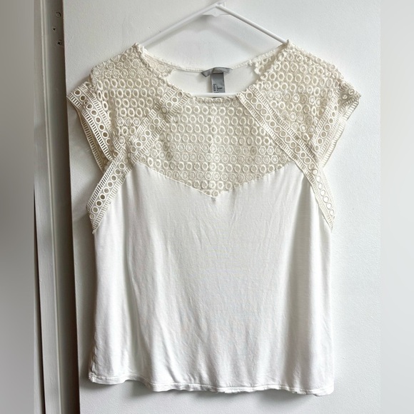 H&M Lace Yoke Top - Picture 1 of 5